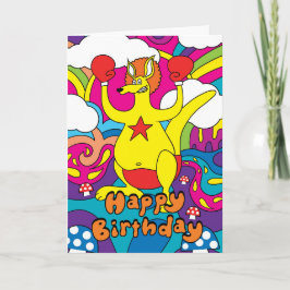Tarjeta Boxing Kangaroo Birthday