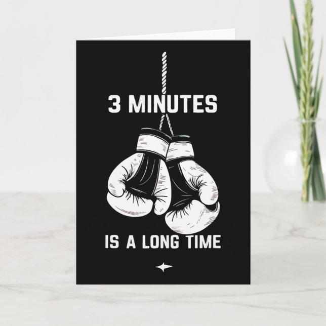 Tarjeta Boxing Kickboxing Boxer 3 Minutes Is A Long Time F (Anverso)