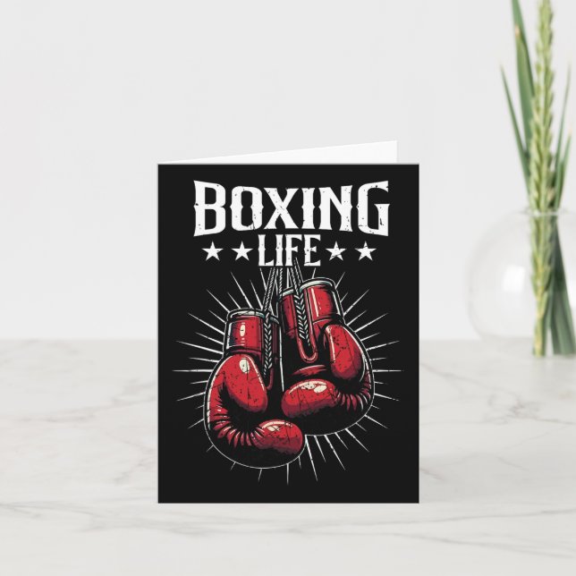 Tarjeta Boxing Life Kickboxing Lovers Kickboxer Profession (Anverso)
