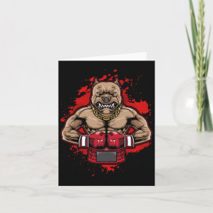 Tarjeta Boxing Pit Bull ama a Pitbulls Workout Dog Animal