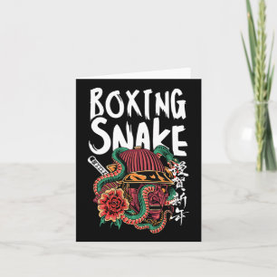 Tarjeta Boxing Snake Japonés Samurai Guerrero Cobra Fighti