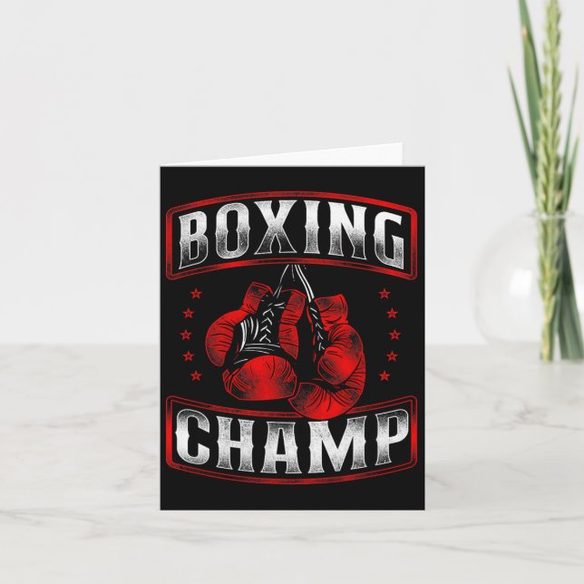 Tarjeta Boxing Vintage Boxing Champ (Anverso)