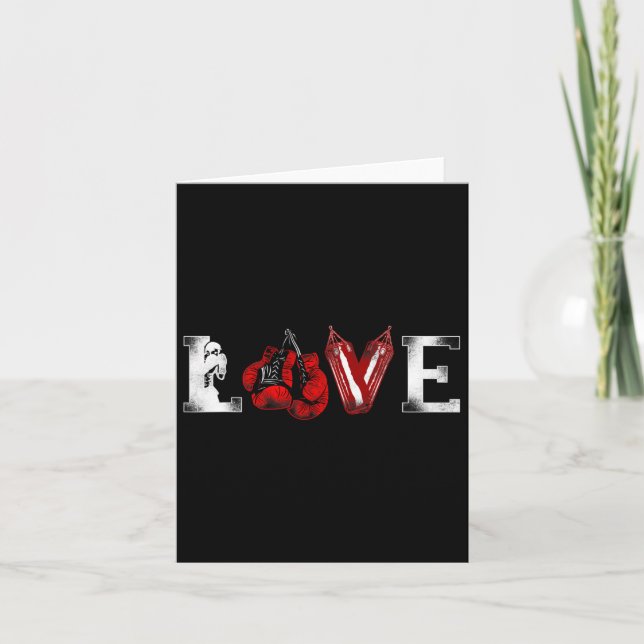 Tarjeta Boxing Vintage Love (Anverso)