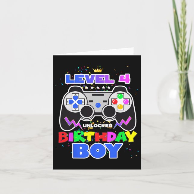 Tarjeta Boy Level 4 Juego de video desbloqueado 4º Jugador (Anverso)