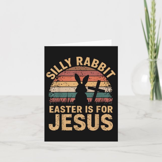 Tarjeta Boy Silly Rabbit Easter es Jesús Gracioso Cristian (Anverso)
