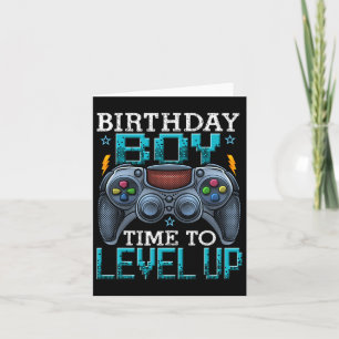 Tarjeta Boy Time To Level Up Video Game Birthday Gamer 12
