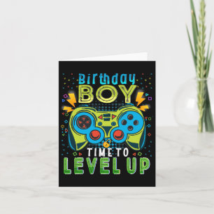 Tarjeta Boy Time To Level Up Video Game Birthday Gamer 202