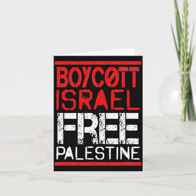 Tarjeta Boycott Israel Palestine Gaza War Awareness  (Anverso)