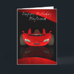 Tarjeta Boyfriend Birday Card Con Coche Deportivo Rojo<br><div class="desc">Boyfriend Birday Card Con Coche Deportivo Rojo</div>