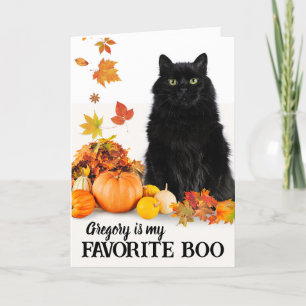 Tarjeta Boyfriend Favoritos Boo Halloween Black Cat