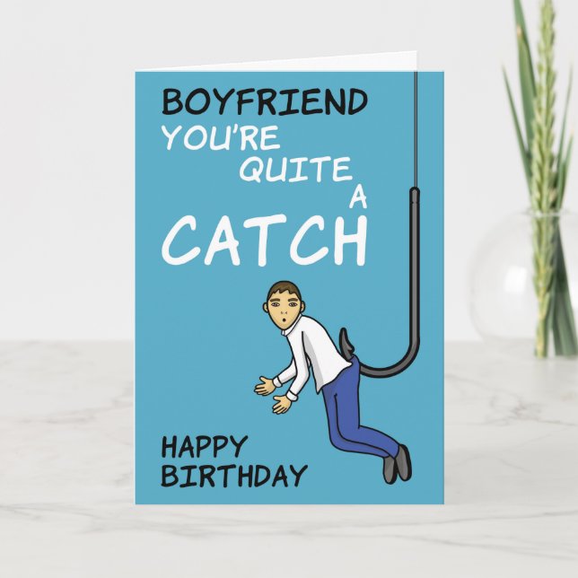Tarjeta Boyfriend Fishing Pun Birday Card (Anverso)