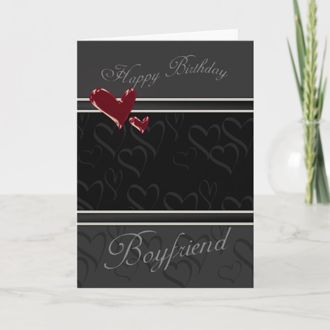 Tarjeta Boyfriend Happy Birday card (tarjeta de cumpleaños (Anverso)