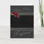 Tarjeta Boyfriend Happy Birday card (tarjeta de cumpleaños<br><div class="desc">Boyfriend Happy Birday card (tarjeta de cumpleaños feliz para hombres con corazones)</div>