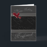 Tarjeta Boyfriend Happy Birday card (tarjeta de cumpleaños<br><div class="desc">Boyfriend Happy Birday card (tarjeta de cumpleaños feliz para hombres con corazones)</div>