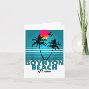 Tarjeta Boynton Beach Florida Fl Summer Palm Trees _1