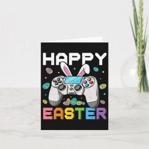 Tarjeta Boys Gamer Feliz Día de Pascua Videojuegos Bunny G