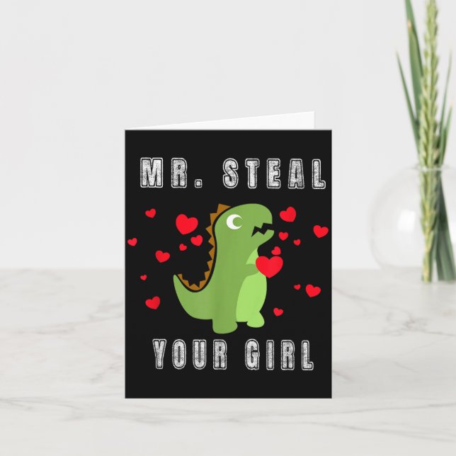 Tarjeta Boys Mr. Steal Your Girl - Cute Valentines Day Din (Anverso)