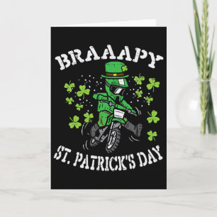 Tarjeta Braaapy Día de San Patricio Motocross Dirt Bike Ho