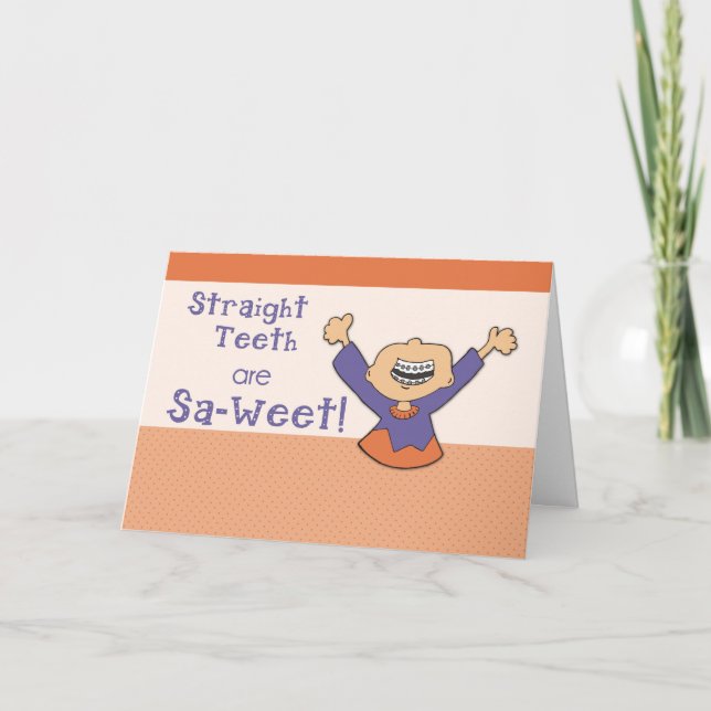 Tarjeta Braces Off Felicitaciones (Anverso)