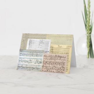 Tarjeta Brahms Music Manuscripts