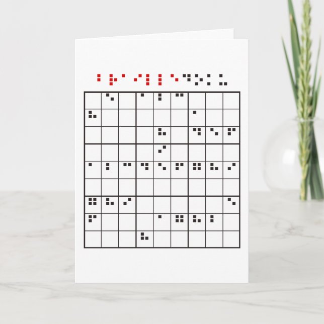Tarjeta brailledoku (Anverso)
