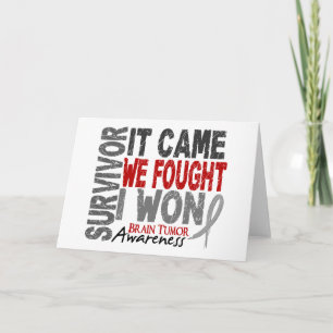 Tarjeta Brain Tumor Survivor It Came We Fought I Won