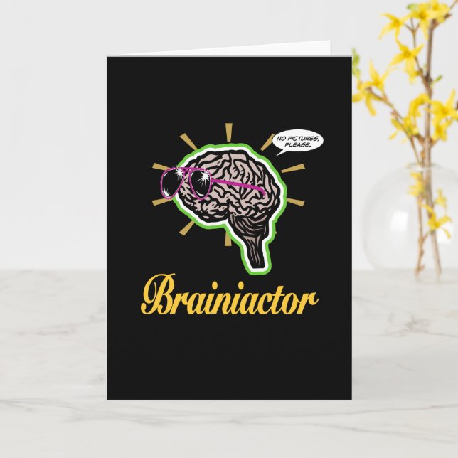 Tarjeta Brainiactor Black BG Vertical (flor amarilla)