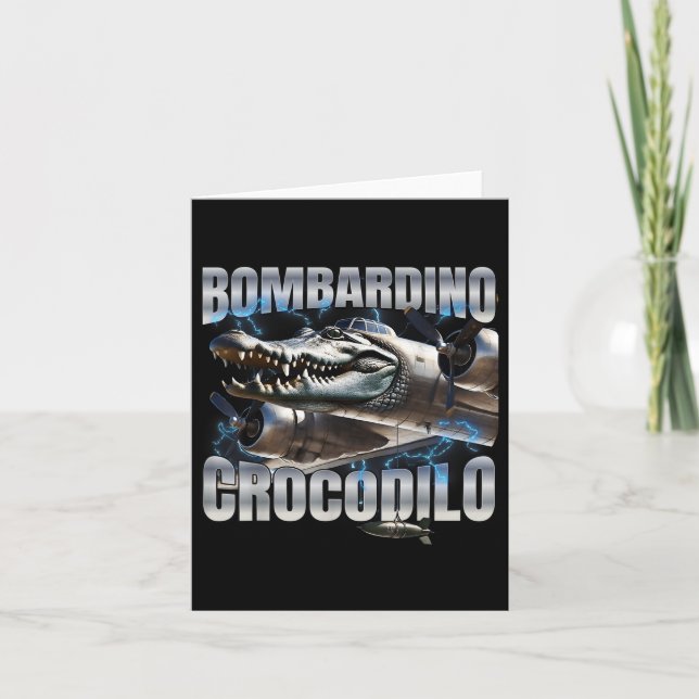 Tarjeta Brainrot italiano Bombardino Crocodilo (Anverso)
