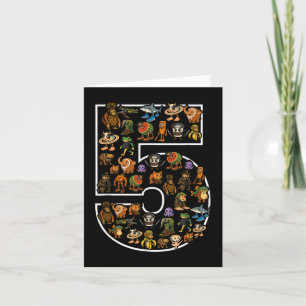 Tarjeta Brainrot italiano Cumpleaños 5 Edad Meme 5 Niños N