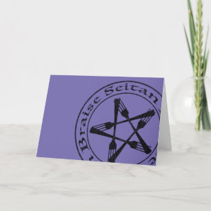 Tarjeta Braise Seitan Vegan Pentagram (versión oscura)