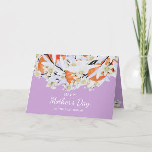 Tarjeta Brancas de mandarina Flores Wreath Citrus Lilac