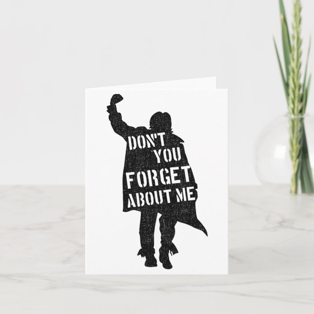 Tarjeta Breakfast Club Don't You Forget About Me Silhouett (Anverso)