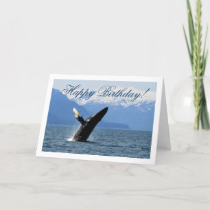 Tarjeta Breaking Humpback; Feliz cumpleaños