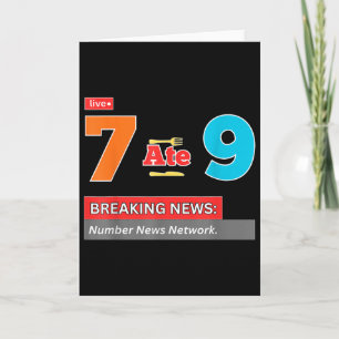 Tarjeta Breaking News 7 Comió 9 Chiste Divertido de Matemá