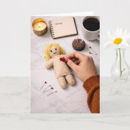 Tarjeta Breaking Up Is Hard To Do Closure Voodoo Doll