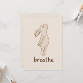 Tarjeta Breathe Bunny Minimal Card