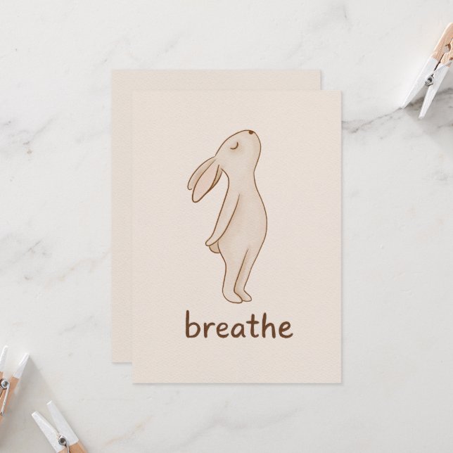 Tarjeta Breathe Bunny Minimal Card (Anverso/Reverso In Situ)