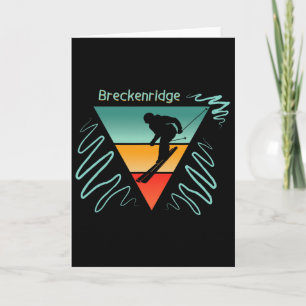 Tarjeta Breckenridge Colorado 90 estilo esquí vintage