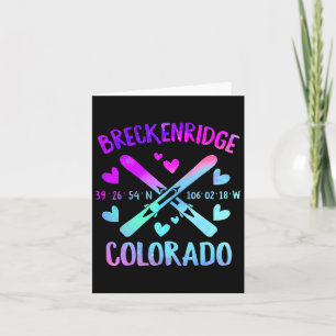Tarjeta Breckenridge Colorado Esquí Montaña Snowboard