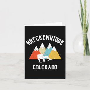 Tarjeta Breckenridge Colorado Snowboard Vacation Souvenir