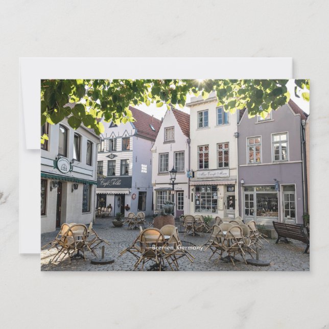 Tarjeta Bremen, Alemania, centro histórico, (Anverso)