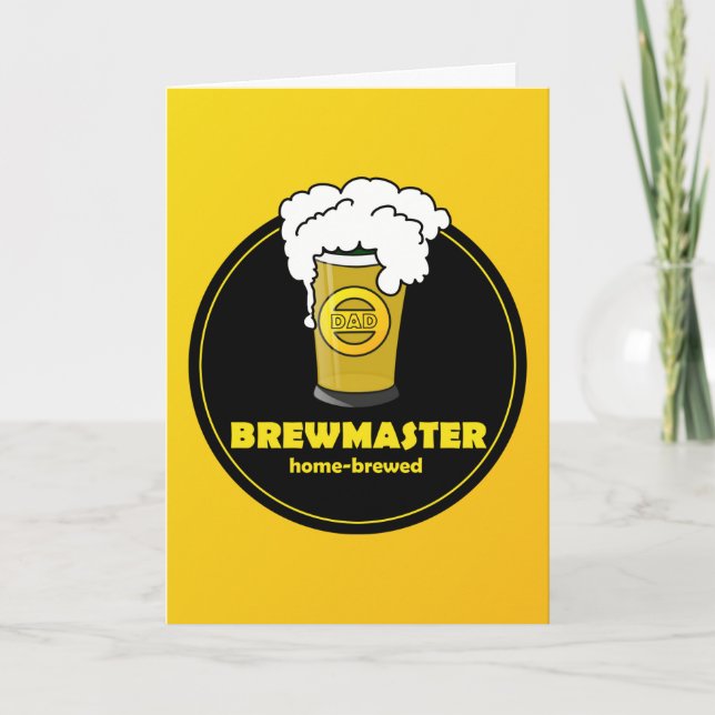 Tarjeta Brewmaster Beer Fathers Day Card (Anverso)