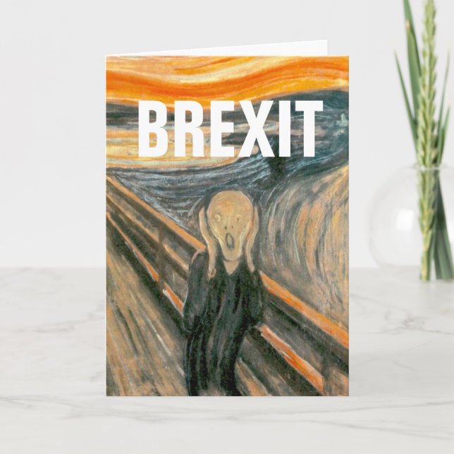 Tarjeta BREXIT ANTI, "el grito" por Edvard Munch, 1893: (Anverso)