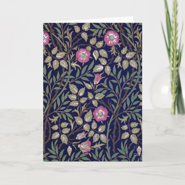 Tarjeta Briar dulce, William Morris (Anverso)
