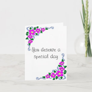 Tarjeta Briar Rose Birthday Card