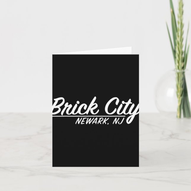 Tarjeta Brick City Newark Nj City New Jersey Hometown Retr (Anverso)