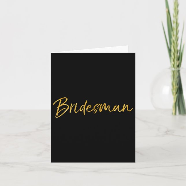 Tarjeta Brida &amp; Groom Boda Design Studio Mens Black (Anverso)