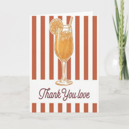 Tarjeta Bridal Shower Party Thank You Love Cocktail Chic