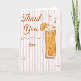 Tarjeta Bridal Shower Party Thank You Love Cocktail Chic