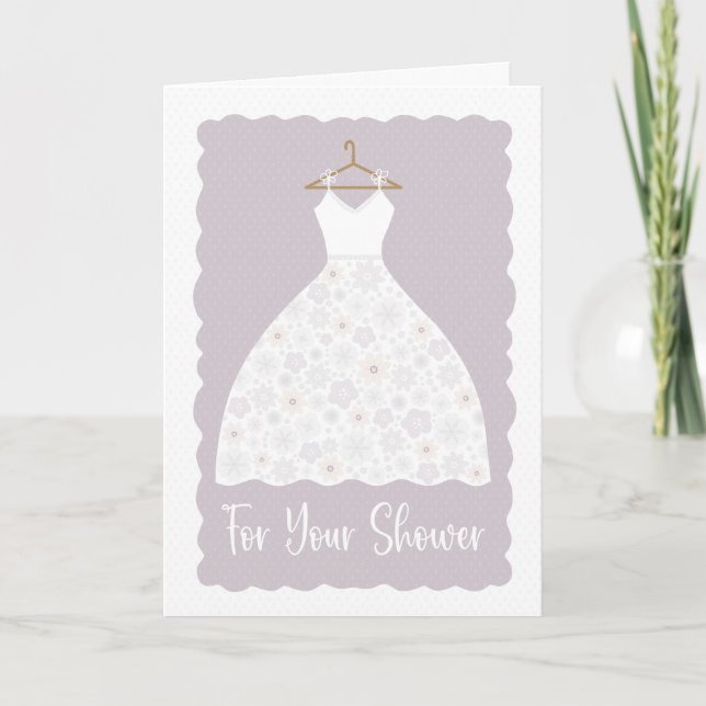 Tarjeta Bridal Shower with Flowery Dress (Anverso)